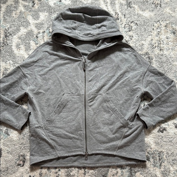 lululemon athletica Tops - Lululemon Gray Zip Up Hooded Jacket